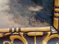 Olie schilderij op doek, jan saillart, landschap - afbeelding 2 van  2