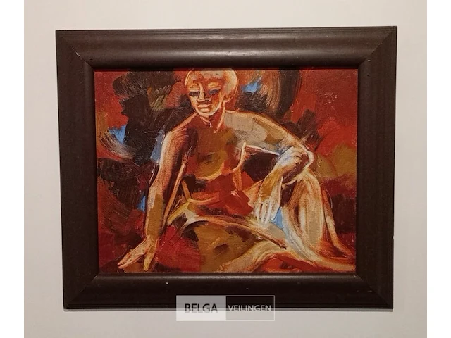 Olie schilderij op doek, paule nolens, zonder titel - afbeelding 1 van  1