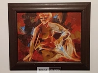 Olie schilderij op doek, paule nolens, zonder titel
