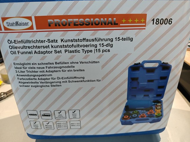 Olie vultrechter adapterset 15 delig - afbeelding 6 van  8