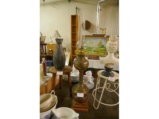 Olielamp in koper - afbeelding 1 van  1