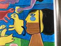 Olieverfschilderij in lijst, 78x68 cm - afbeelding 2 van  6