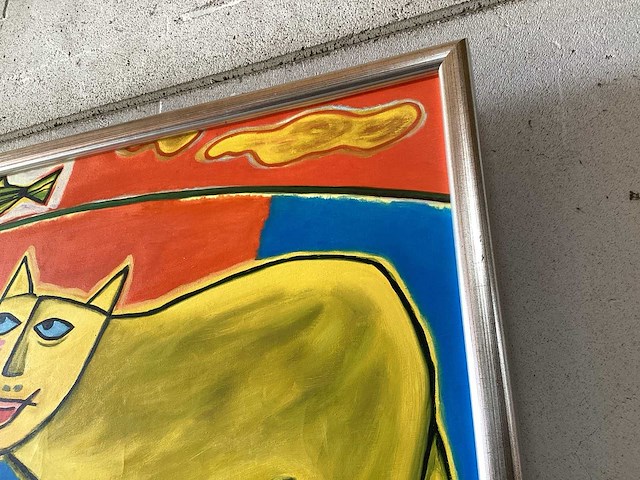 Olieverfschilderij in lijst, 78x68 cm - afbeelding 2 van  5