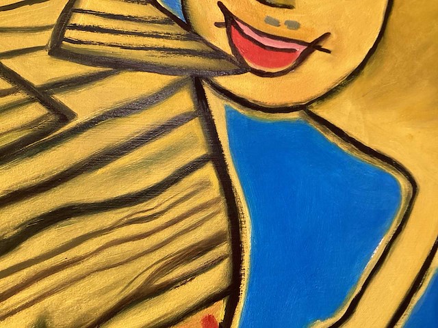 Olieverfschilderij in lijst, 78x68 cm - afbeelding 5 van  5