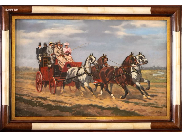 Olieverfschilderij op doek alexandre clarys... - afbeelding 1 van  3