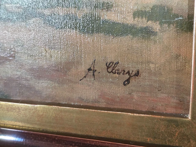Olieverfschilderij op doek alexandre clarys... - afbeelding 2 van  3