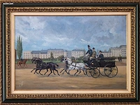 Olieverfschilderij op doek j. grand "elegante...