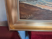 Olieverfschilderij van m m verfaille - afbeelding 3 van  6