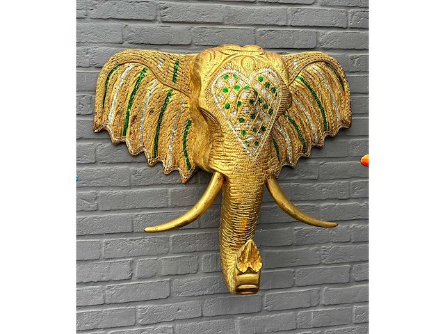Olifant thailand xxl ophangend houtsnijwerk - afbeelding 1 van  6