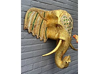 Olifant thailand xxl ophangend houtsnijwerk - afbeelding 2 van  6