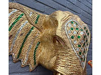 Olifant thailand xxl ophangend houtsnijwerk - afbeelding 4 van  6