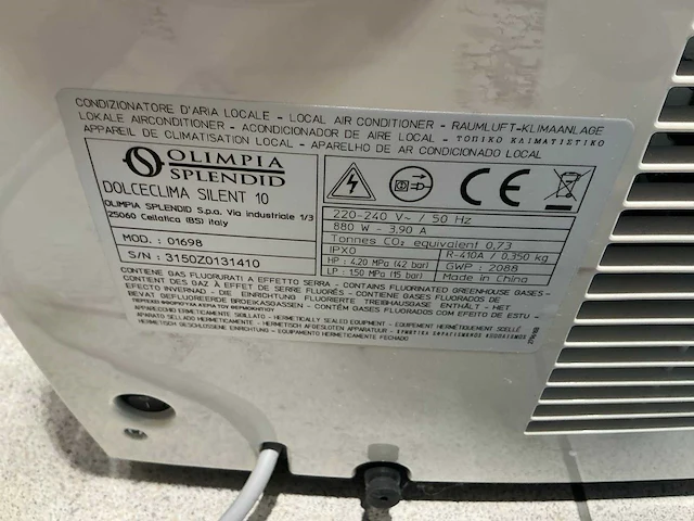 Olimpia splendid dolceclima silent 10 mobiele airconditioning - afbeelding 4 van  10