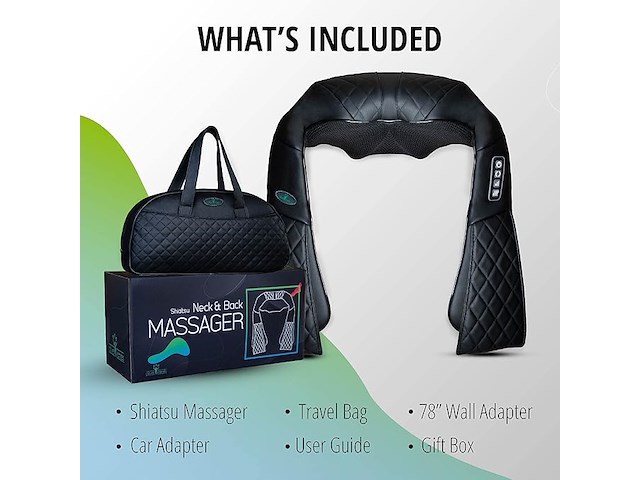 Oliver james shiatsu nek- en rugmassageapparaat met warmte - afbeelding 2 van  5