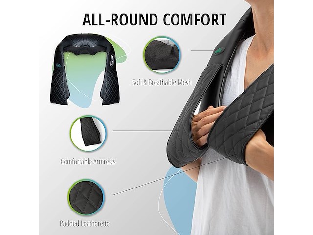 Oliver james shiatsu nek- en rugmassageapparaat met warmte - afbeelding 3 van  5