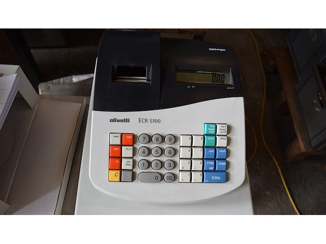 Olivetti kassa e cr 5100 met kassalade 220v - afbeelding 1 van  3
