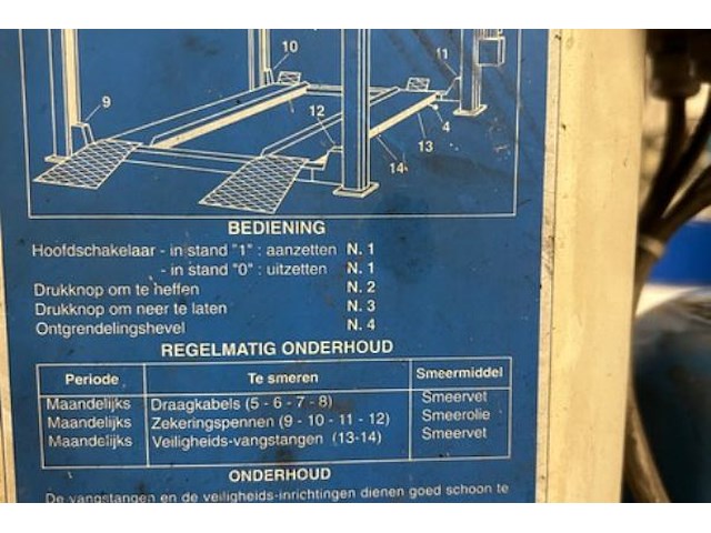 Omcn 4-paals hefbrug 3500 kg - afbeelding 9 van  20