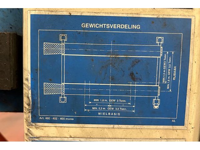 Omcn 4-paals hefbrug 3500 kg - afbeelding 10 van  20