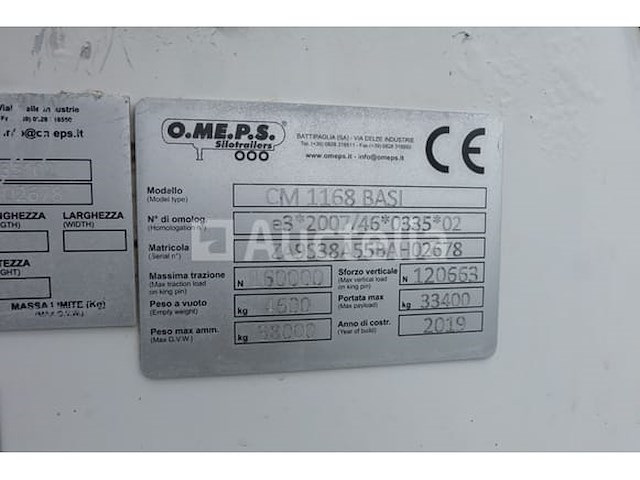 Omeps cm 1168 basi tank-oplegger - afbeelding 14 van  33