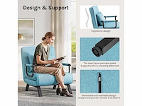 Omgebouwd 1-zitter fauteuilsbed, bank, 190 x 69 cm, blauw - afbeelding 6 van  7