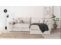 Omkeerbare hoekbank soft&cosy xxl - beige stof met koord - afbeelding 8 van  13