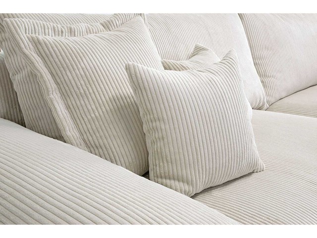 Omkeerbare hoekbank soft&cosy xxl - beige stof met koord - afbeelding 7 van  13