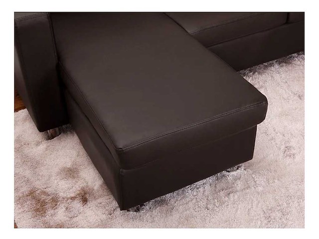 Omkeerbare nep hoekbank - bruin - afbeelding 7 van  8