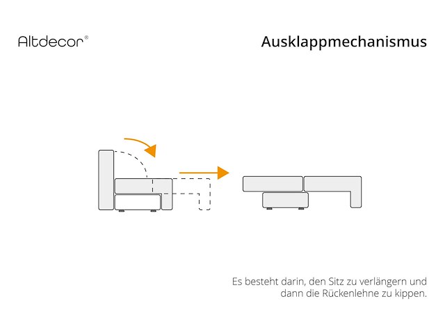 Omkeerbare/omkeerbare hoekbank - beige touwstof - afbeelding 2 van  11
