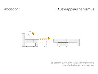 Omkeerbare/omkeerbare hoekbank - beige touwstof - afbeelding 2 van  11