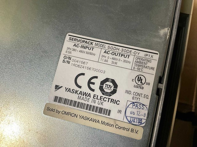 Omron yaskawa sgdh-30de-oy servopack - afbeelding 6 van  6
