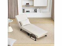Omschakelbaar 1-zits fauteuilbed, bank, 184 x 60 cm, beige