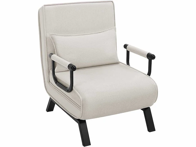 Omschakelbaar 1-zits fauteuilbed, bank, 184 x 60 cm, beige - afbeelding 2 van  8