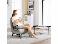 Omschakelbaar 1-zitter fauteuilbed, slaapbank, 184 x 60 cm, lichtgrijs