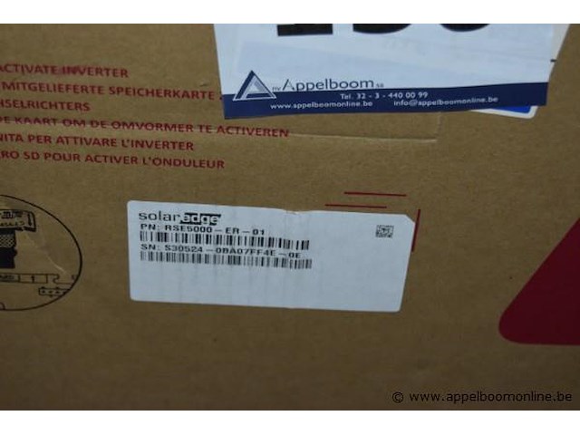 Omvormer, solaredge, rse5000-er-d1, werking niet gekend - afbeelding 2 van  2