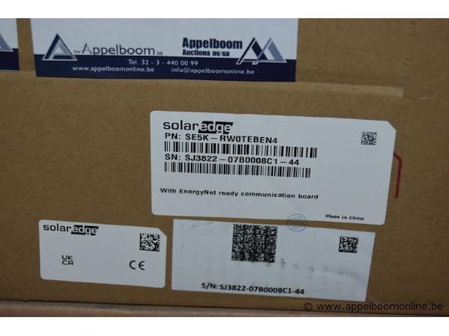 Omvormer, solaredge, se5k-rw0teben4, werking niet gekend - afbeelding 2 van  3
