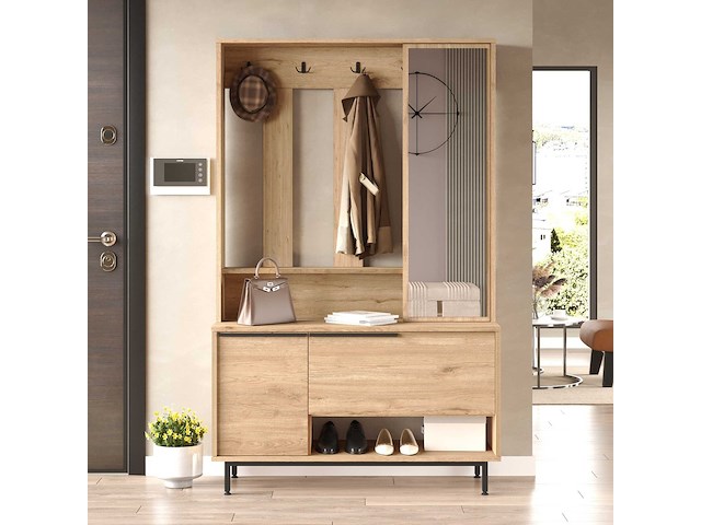 On11 kapstok | 100% melamine | walnoot - afbeelding 3 van  7