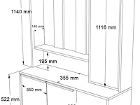 On11 kapstok | 100% melamine | walnoot - afbeelding 7 van  7