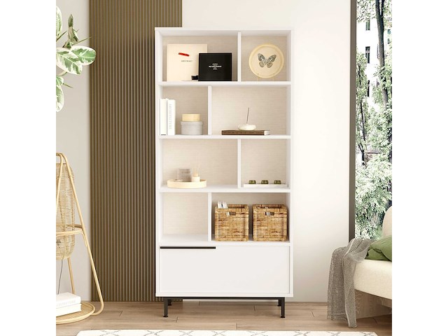 On4 boekenplank | 100% melamine | wit - afbeelding 2 van  7