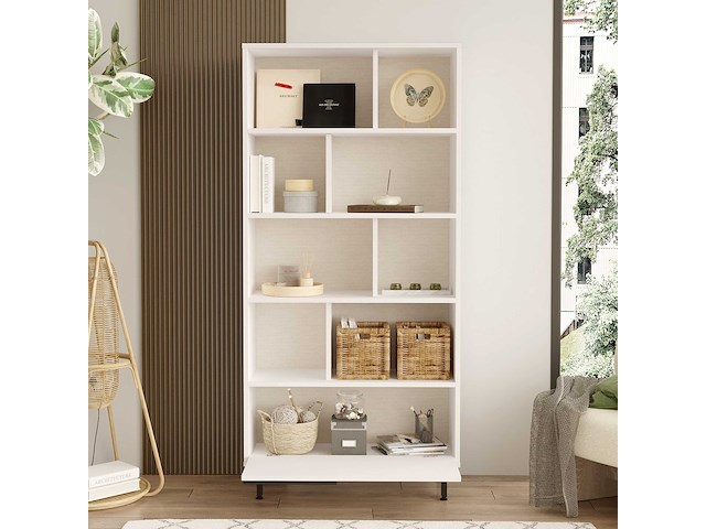 On4 boekenplank | 100% melamine | wit - afbeelding 4 van  7