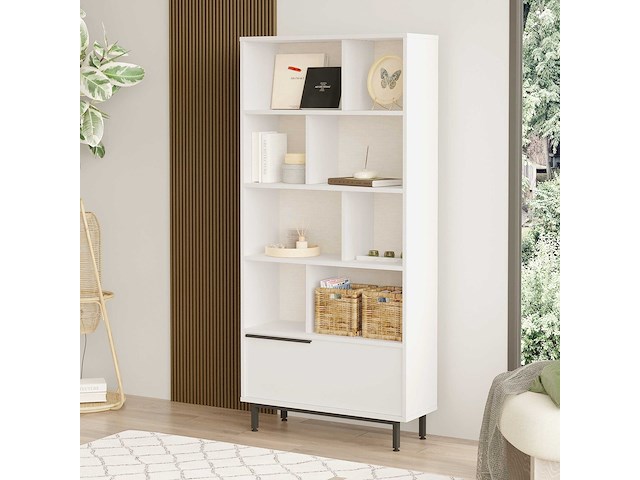 On4 boekenplank | 100% melamine | wit - afbeelding 3 van  7