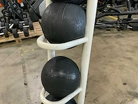 Onbekend 5x medicine ball met rek krachtstation - afbeelding 3 van  4