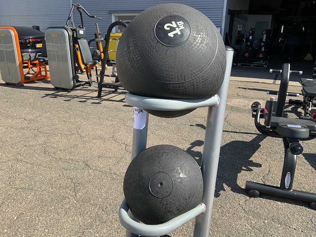 Onbekend medicin balls met rek krachtstation - afbeelding 2 van  2
