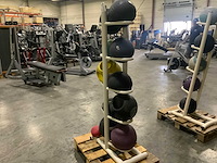Onbekend medicine ball met rek 10x ball krachtstation - afbeelding 6 van  6