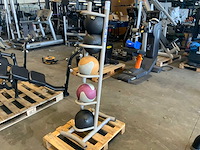 Onbekend medicine ball met rek 5x ball krachtstation - afbeelding 1 van  1