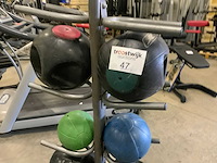 Onbekend medicine ball met rek krachtstation - afbeelding 2 van  6