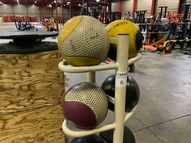 Onbekend medicine ball met rek1 krachtstation - afbeelding 3 van  6