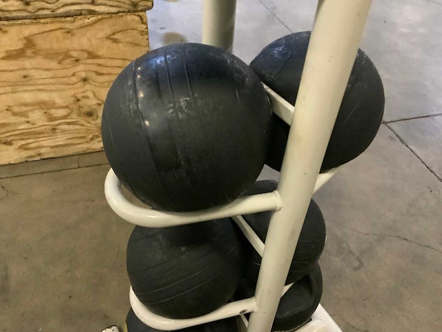 Onbekend medicine ball met rek1 krachtstation - afbeelding 4 van  6