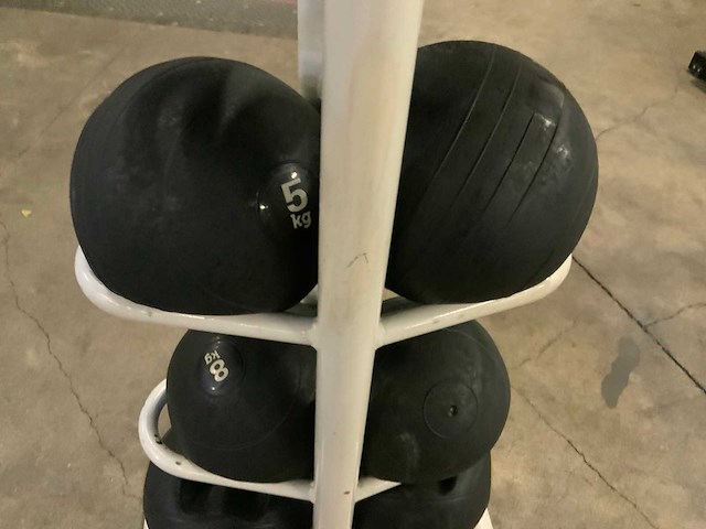 Onbekend medicine ball met rek1 krachtstation - afbeelding 5 van  6