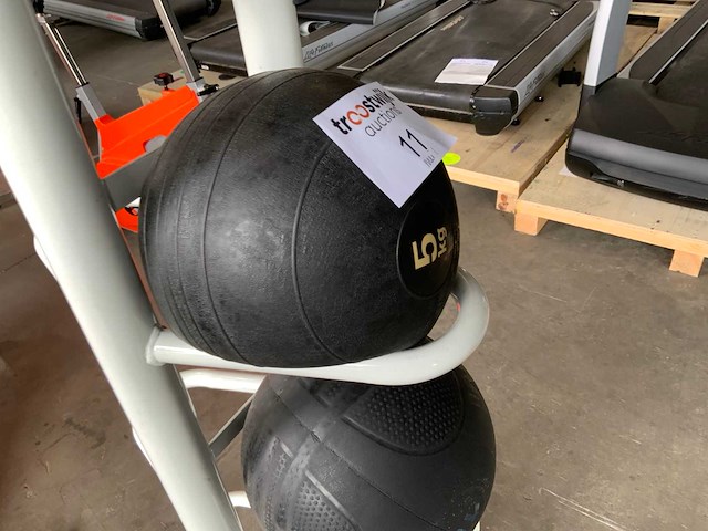Onbekend medicine balls met rek krachtstation - afbeelding 2 van  3