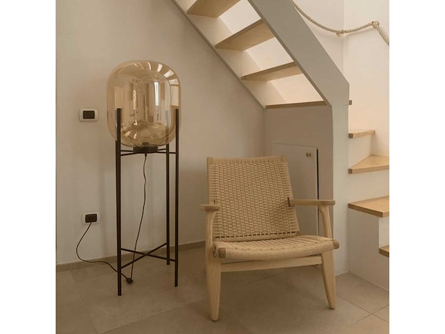 Onda vloerlamp 140 cm - licht amber - afbeelding 4 van  5