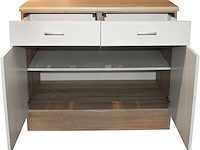 Onderkast keuken andy | 100 x 60 x 90 cm | oak white-design - afbeelding 3 van  4